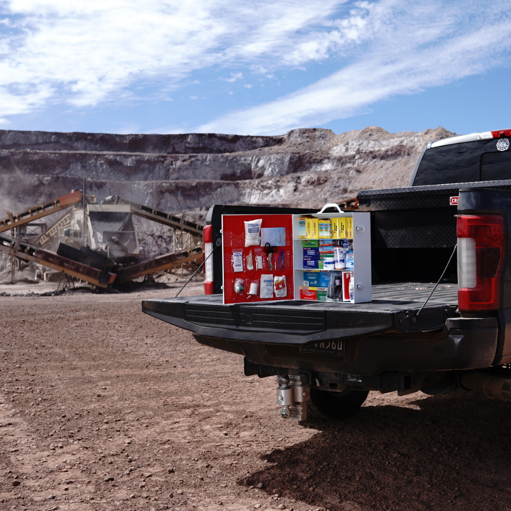 3 Shelf Metal First Aid Cabinet - 2015.