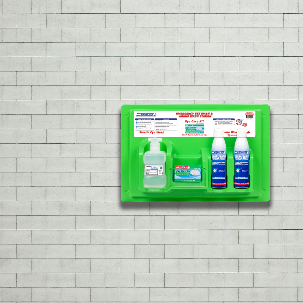 eyewash station rapid care first aid job site safety OSHA