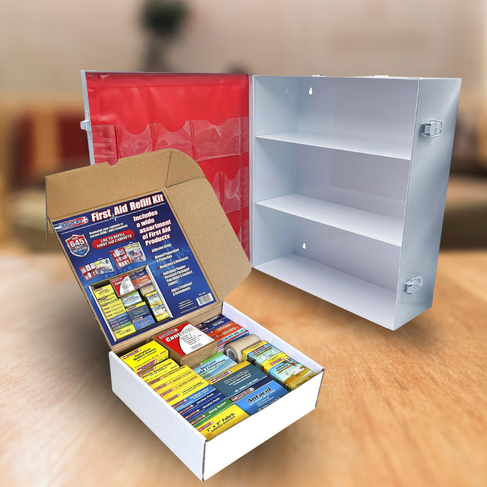 rapid care first aid refill kits, emergency first responders first aid