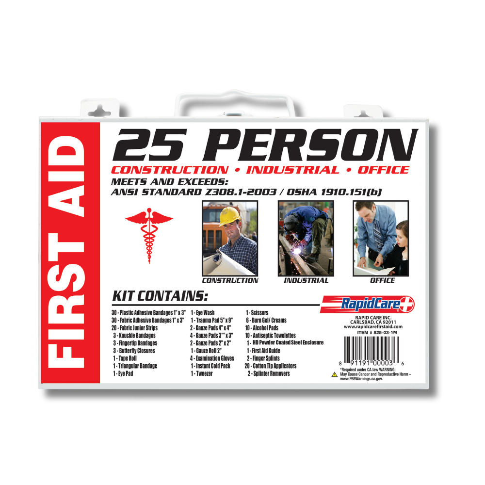 25 Person First Aid Kit - 2003 OSHA / ANSI Compliant.