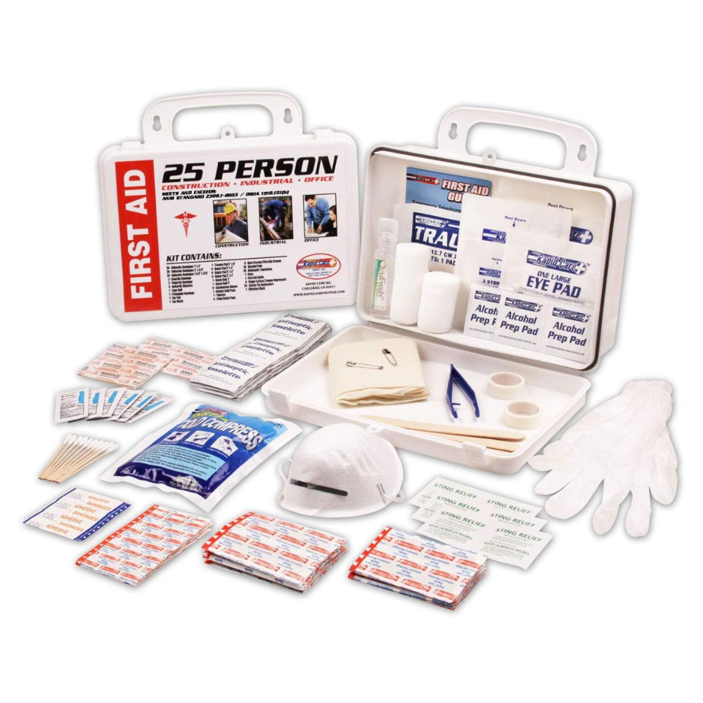 25 Person First Aid Kit - 2003 OSHA / ANSI Compliant.