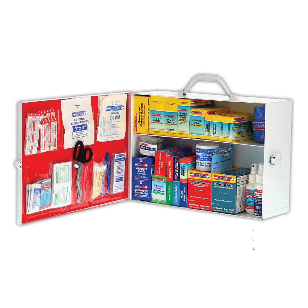 Rapid Care First Aid | 2 Shelf Metal First Aid Cabinet - 2021(B)
