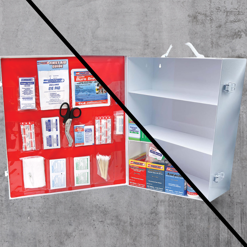  Rapid Care First Aid 80094 3 Shelf ANSI/OSHA Compliant All  Purpose First Aid Cabinet, Wall Mountable : Health & Household